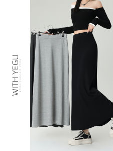 Black Fish Tail Half Skirt Womens Spring Summer Autumn Mid-Length High Waist A-Line Bodycon Mini Dress Trendy Modal Material