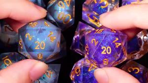 Butterfly and flower dice Liquid Core Dice Set Polyhedral Dice for Dungeons and Dragons Galaxy Dice Set d d dice