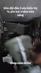 Đèn pin đội đầu siêu sáng 3 pin 300w hiển thị phần trăm pin choá nhôm 9cm PL 938