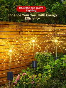 YUANMUXUAN | Atmospheric Decorative Solar Firework Garden Lamp