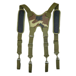 Tactical Tool Belt Suspenders 1.5 Inch Black Police Outdoor Combat Harness
