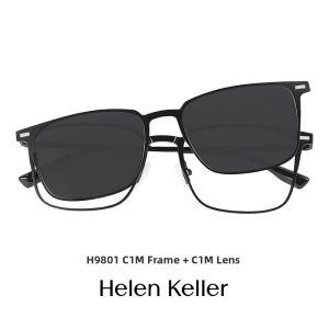 HELEN KELLER | Magnetic Attachment Night Vision Glasses Titanium
