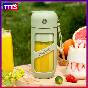 Wireless Vacuum Electric Juicer Portable Large Capacity Fruit Blender 12-Leaf Blades Outdoor Camping Rechargeable Juice Maker Smoothie Maker Milkshake Cup Squeeze Juice Machine Small Mixing Juice Cup