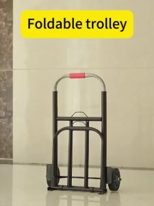 LIKHA Foldable Hand Truck Heavy Duty Hand Cart  Adjustable Height Trolley with Free Binding Ropes