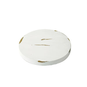 Distressed White round Chopping Board Photography Props Disc Wooden Coaster Photo Tray Peeling Shabby Wood Board