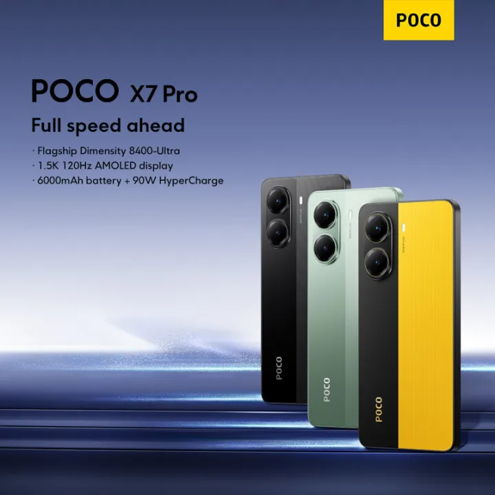 Xiaomi POCO X7 Pro Smartphone - 12+512GB, 50MP OIS Camera, 6000mAh Battery, 90W Charging, IP68, No Charger