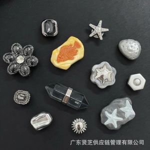 12ชิ้นศิลปะย้อนยุคลึกลับ Fossil Crocs Jibbitz เสน่ห์ถอดรองเท้าสำหรับ Crocs