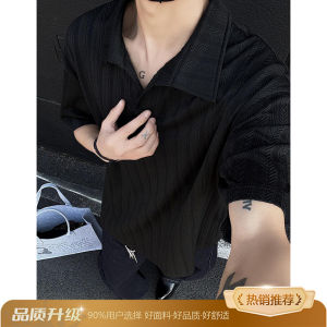 Áo Thun Polo Tay Ngắn Màu Trắng Họa Tiết Ngô Cổ Chữ V Cho Nam Mùa Hè Thường Ngày Thường Ngày Tay Lửng Tay Ngắn Cổ Điển