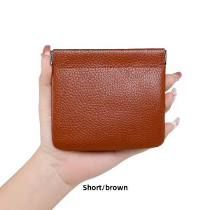 Ladies Long Thin Leather Wallet 2024 New Style Durable Stitching Fresh Style Automatic Buckle Closure Horizontal Shape