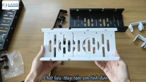 Giá đỡ ổ điện mở rộng bằng thép không gỉ - khay giấu ổ điện dưới gầm bàn bằng thép