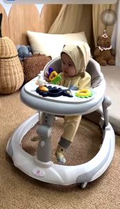 Xe tròn tập đi gấp gọn cho bé kết hợp bàn ăn gặm nướu kiêm bập bênh Honper Keroshop