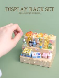 ตู้เสื้อผ้าขนาดเล็กแบบสมจริงสำหรับเด็กผู้หญิงอายุ 6 ปี ชั้นวางของแบบลิฟต์ ชุดเล่นอาหาร บ้านพักเดี่ยว ห้องนอน ร้านขายของเล็ก