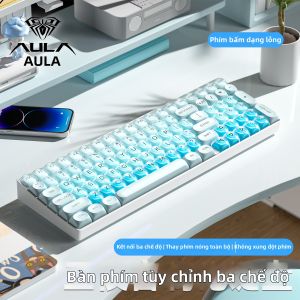 AULA | Bàn Phím Cơ Không Dây Bluetooth 99 Phím Thẩm Mỹ Cao Cho Văn Phòng