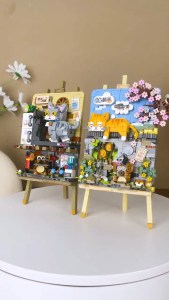 LOZ Blocks 3D Painting DIY Building Bricks Mona Lisa Luxury Panda Girl Gifts Christmas Kids Present