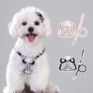 Pet Harness Leash Set Style Adjustable Dog Vest No Tangle Leash For Cats And Dogs