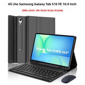 Ốp Lưng Samsung Galaxy Tab S10 FE 10.9 Inch Kèm Bàn Phím Chống Nước Chống Sốc Chất Liệu TPU Thời Trang Tương Thích Với SM-X520/X526/X526B