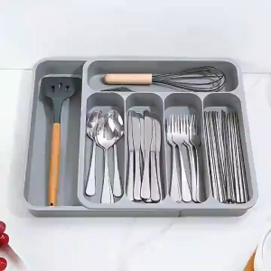 HOL Utensils Organizer for Cabinet Kitchen Spoon and Fork Organizer Rack Knife Drawer Organizer Kitchen Utensil Organizer Cutlery Holder Utensil Flatware Tray Fits for Pull Out Kitchen Cabinet