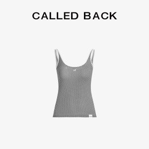 CALLED BACK | Color Block Gingham Striped Strapless Slim Fit Top
