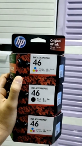 HP Cartridge 46 Original Black Color Ink Cartridge Printer Deskjet Cetak Tajam Hemat Tinta Awet