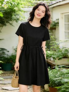 BALENO | Cord Draw Waist A-line Dress Female