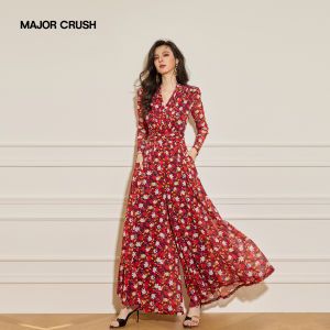 Provence Floral Design Wide Leg Jumpsuit with Waist Cinching