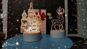 Creative Light 3D Led Usb Display Light Tables lamp Acrylic LED Table Lamp Gift Present Home Decoration