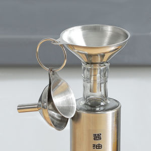 Mini Stainless Steel Oil Funnel Kitchen Home Use Oil Bottle Filler Small Household Cooking Oil Dripper Pouring Device