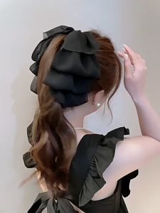 4 สี หวานน่ารัก กิ๊บติดผมโบชั้น ผ้าชีฟอง สไตล์เกาหลี: MiniMilwʕ•ᴥ•ʔ