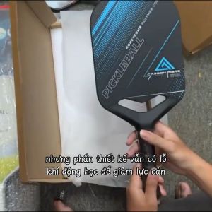 Vợt Pickleball JUSAIN Sợi Carbon T700 Lõi Tổ Ong PMI Trọng Lượng 225Gram Tặng Kèm Bóng Tập Luyện