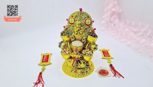 Tháp tỏi ông Địa Thần Tài túi vàng phong thủy - TỎI CÁT TƯỜNG