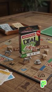 Monopoly Deal Card Game Fast Family Party Card Game for Kids Adults 2–5 Players