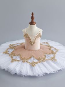 Childrens Ballet Skirt Princess Tulle Skirt Stage Performance Outfit Girls Dance Costume Sparkling Velvet Fabric Ballet Dress