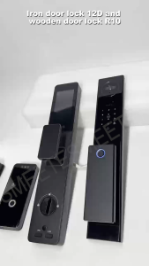 [HDB/BTO Sync Bundle] Iron Door Lock + Wooden Door Lock Synchronised Unlocking Facial Recognition Smart Door Lock