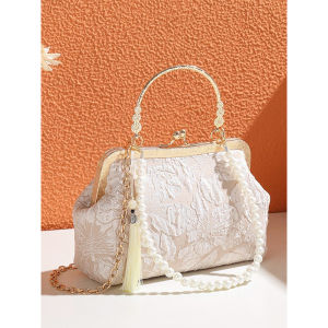 MEIFEI | Fasion Beads National Style Lock Printed Shoulder Hand Evening Bag