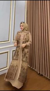 Renata Dress Ceruty Mix Brukat Gamis Wanita Remaja Murah Tapi Mewah Dress Wanita Terbaru 2024 Viral