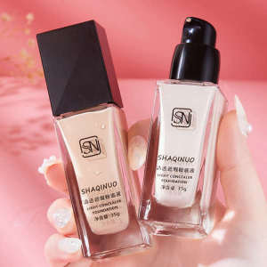 ✬Clear and transparent concealer foundation liquid waterproof and lasting do not take off makeup moisturizing light and comfortable tie with makeup can not rub off skin-nourishing cream muscle♣