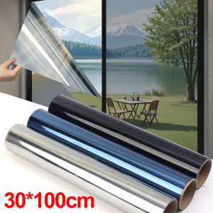 YESPERY PVC Window Blackout Film Sunblock Heat Insulation Film Sun Shade Sticker One-Way Perspective Glass Film 30x100cm