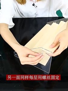 4 Tier Wood Display Stand for Figures Acrylic Cupcake Stand Table Top Jewelry Displays for Craft Shows Perfume Shelf