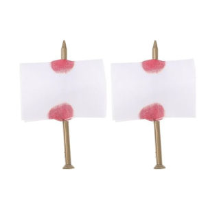 2Pcs Halloween Trick Scary Fake Nail Through Finger Prank Prop Magic Toy Funny Bloody Nail Bandage Novelty Gags & Practical Joke