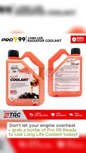 Pro 99 Long Life Antifreeze Coolant Ready to use Anti-Freeze Orange 1L 1 liter - 1pc