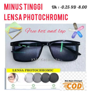 Kacamata Minus Photocromic -5.00 SD -8.00 Kacamata Minus Photochromic Pria dan Wanita
