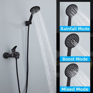 Easy Installation Brass Gold Pressurized Shower Set