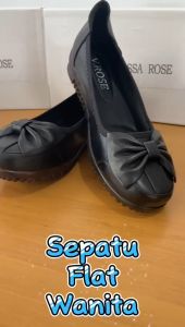 Sepatu Flat Wanita Kulit Asli Import W7258