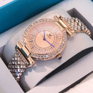 OLEVS resmi autentik jam tangan wanita terbaru 2024 anti gores tahan air cermin HD full berlian jam tangan cewek elegan mewah