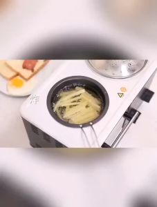 เตาอบจิ๋ว เครื่องทำอาหารเช้าแบบ 4-in-1 อเนกประสงค์ในครัวเรือน ครัวจิ๋ว เอาใจเด็กหอ ของใช้น่ารักๆ เตา เตาทำอาหารเช้า