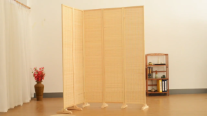 Ready to Ship + Free Base Included + Free Delivery | HHsociety Room Divider Supplementary Walnut Screen Folding Wooden Partition Solid Wood Room Separator