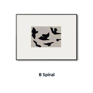 Modern Minimalist Black and White Wall Art for Living Room and Dining
