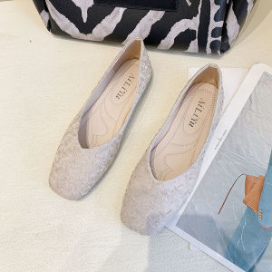 Traditional Beijing Cloth Shoes 2024 New Style Casual Trendy Korean Version Single Shoe with Deep Mouth Zipper Closure