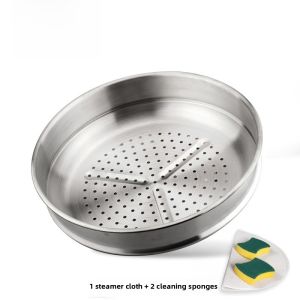 304 Stainless Steel Steamer Pan 32cm Suitable for Home Use Steamed Buns Wok Pot Fifth Generation Induction Compatible