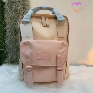 Orjaoshop Doughnut Macaroon Backpack Nature Pale series แท้100% กระเป๋าเป้สะพายหลัง เป้โดนัท ( แถมพวงกุญแจ )